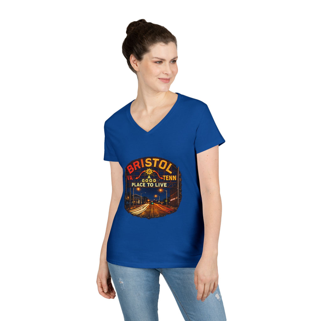 Bristol Sign Ladies' V-Neck T-Shirt