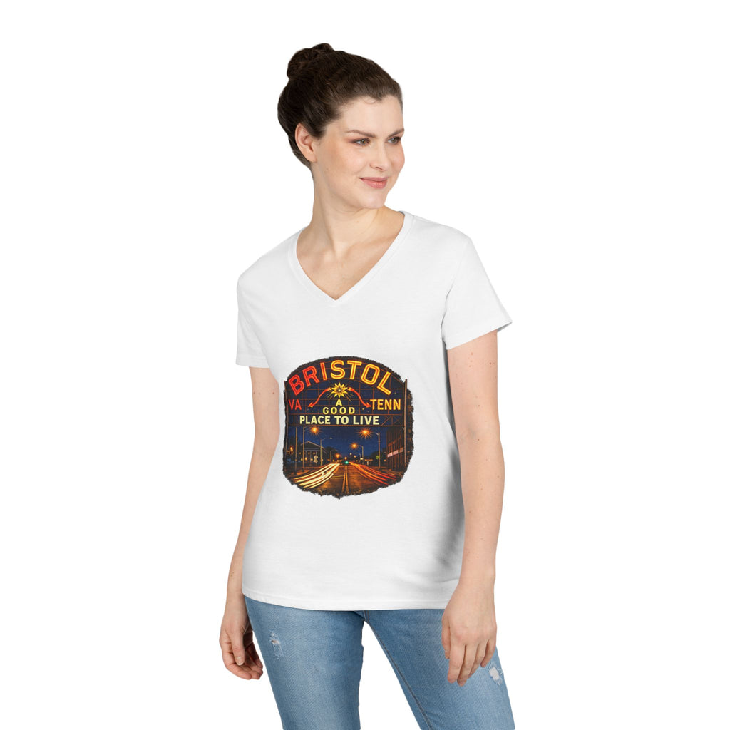 Bristol Sign Ladies' V-Neck T-Shirt