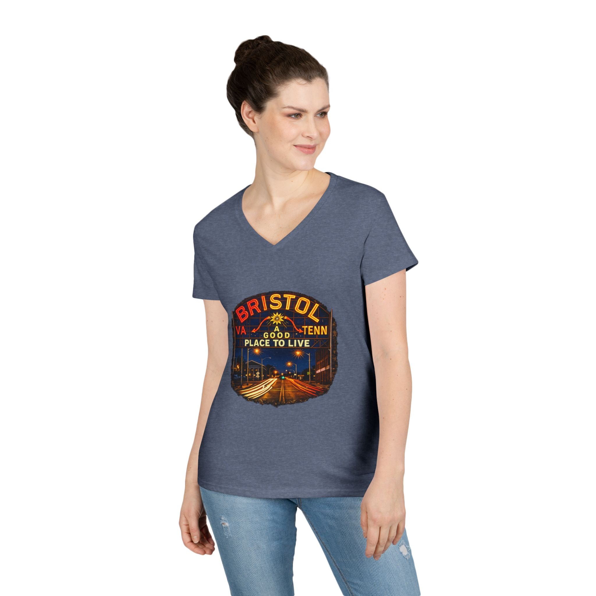 Bristol Sign Ladies' V-Neck T-Shirt