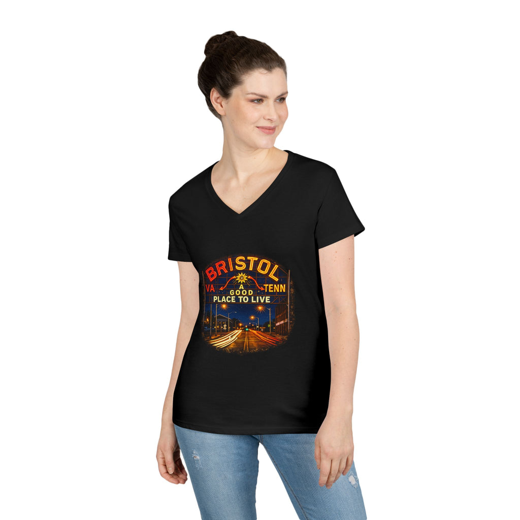 Bristol Sign Ladies' V-Neck T-Shirt