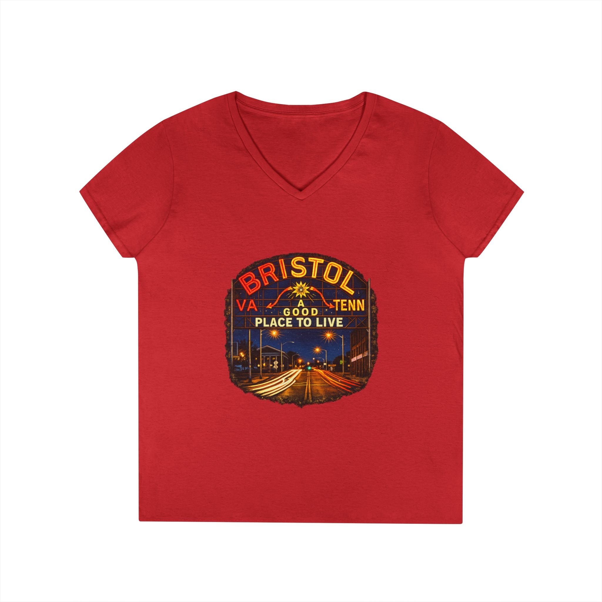 Bristol Sign Ladies' V-Neck T-Shirt