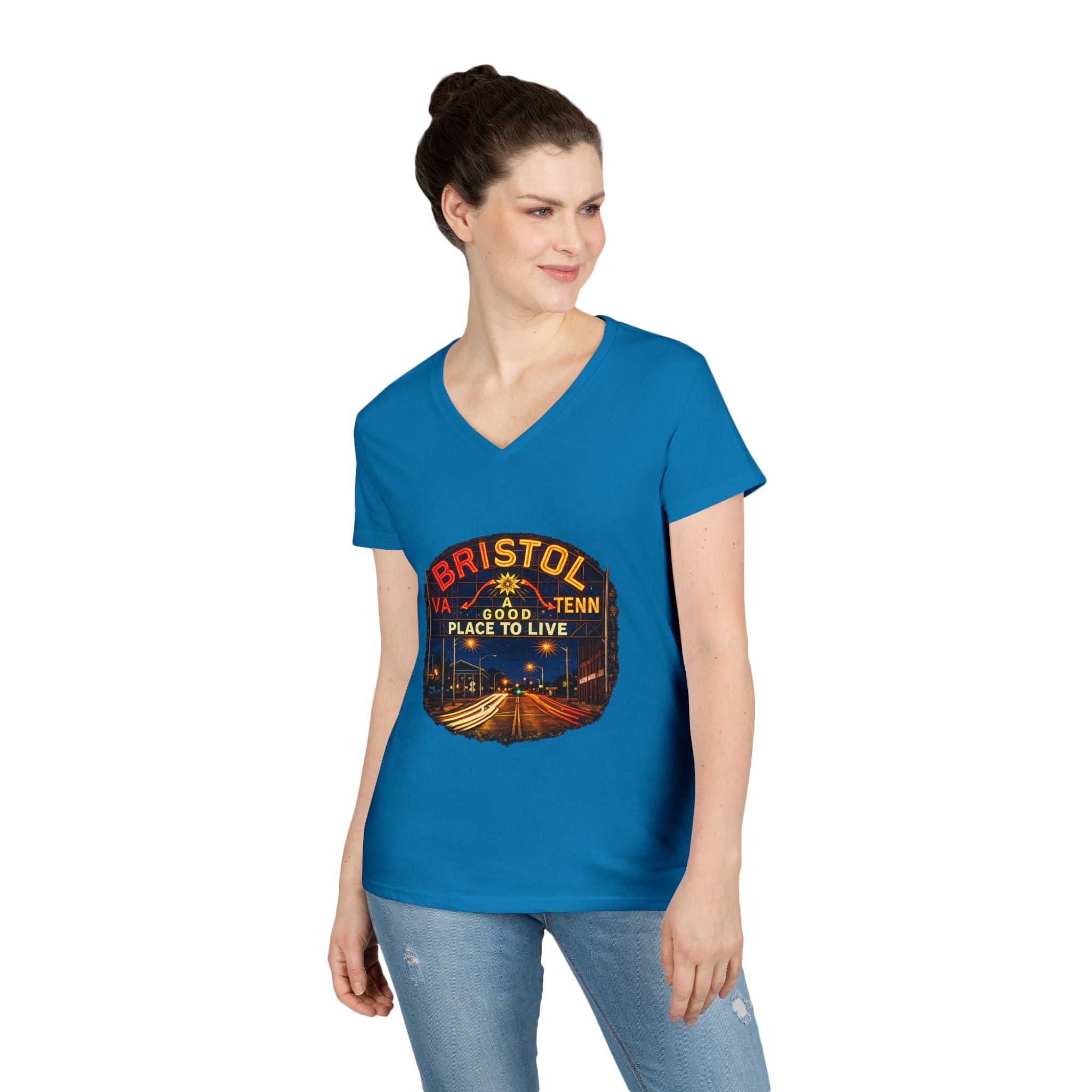 Bristol Sign Ladies' V-Neck T-Shirt