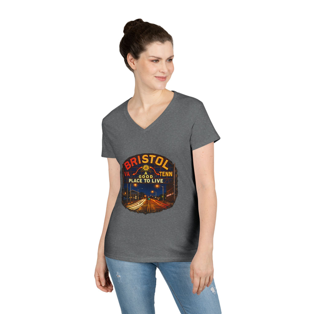 Bristol Sign Ladies' V-Neck T-Shirt