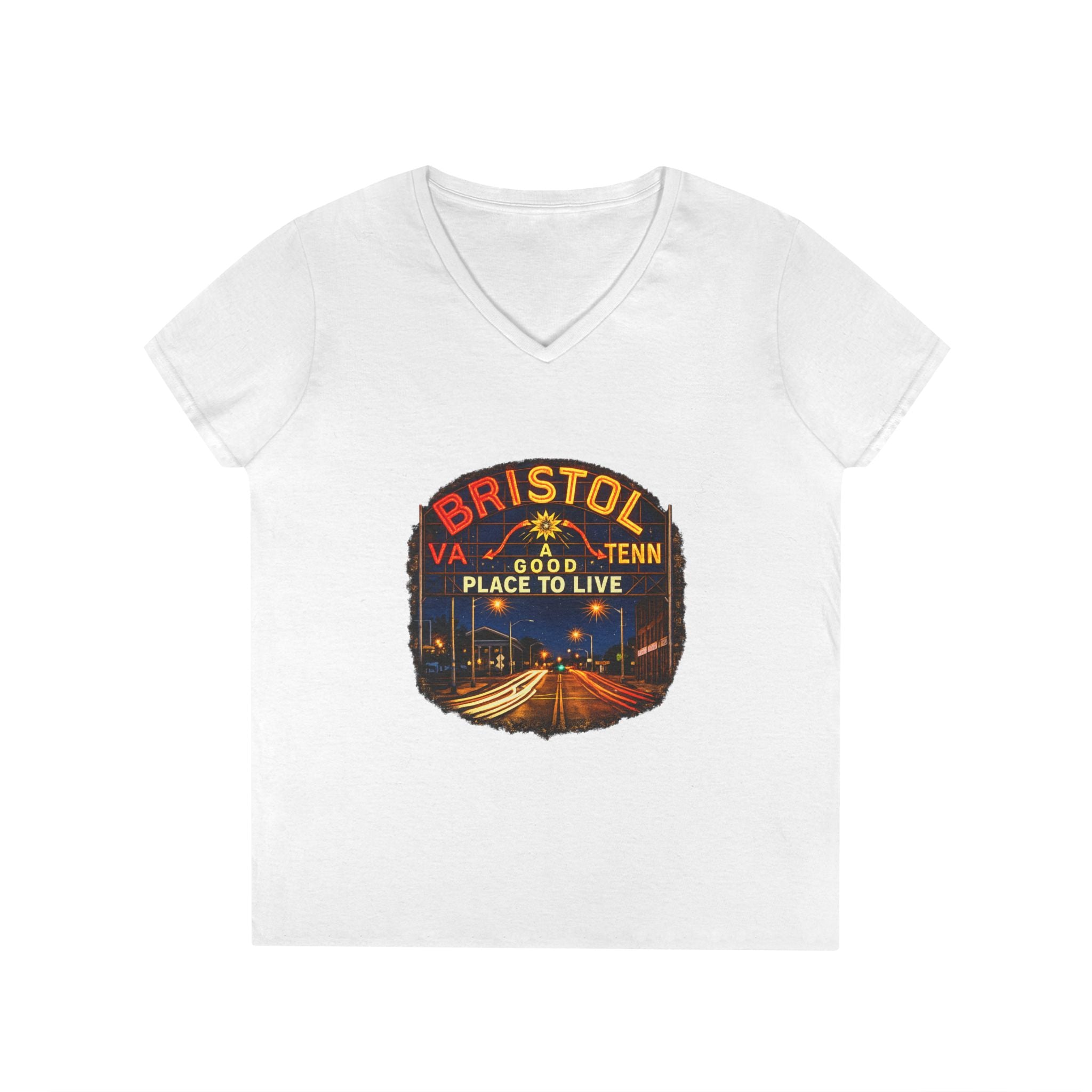 Bristol Sign Ladies' V-Neck T-Shirt