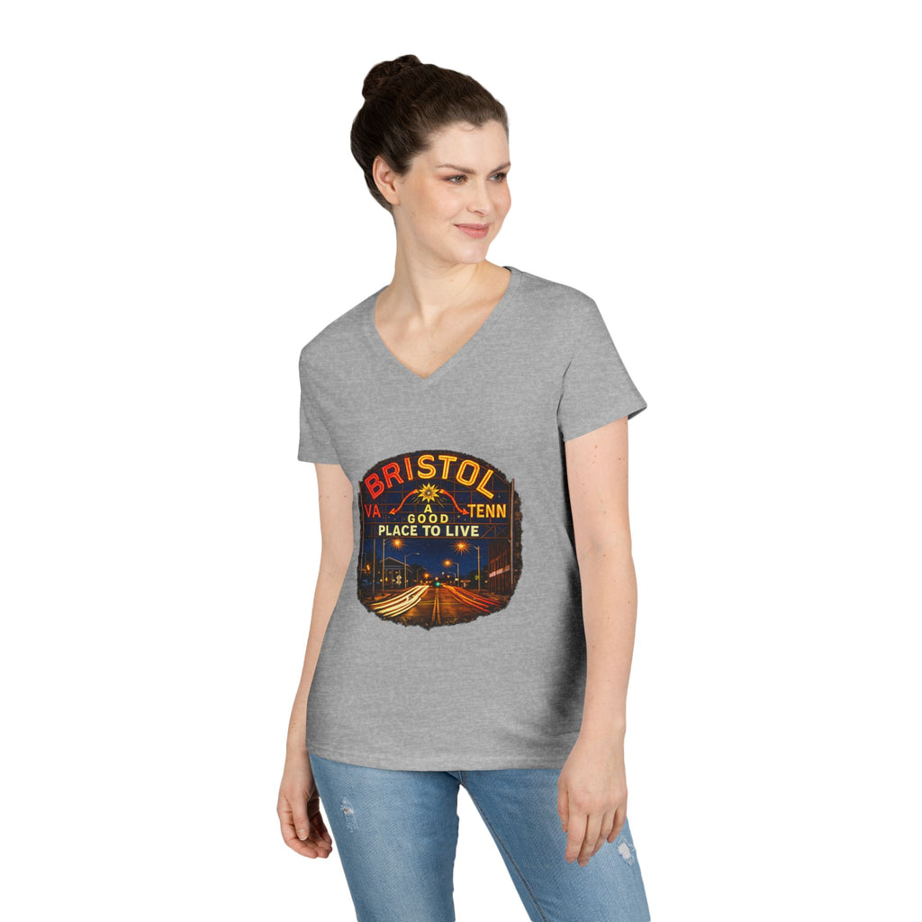 Bristol Sign Ladies' V-Neck T-Shirt