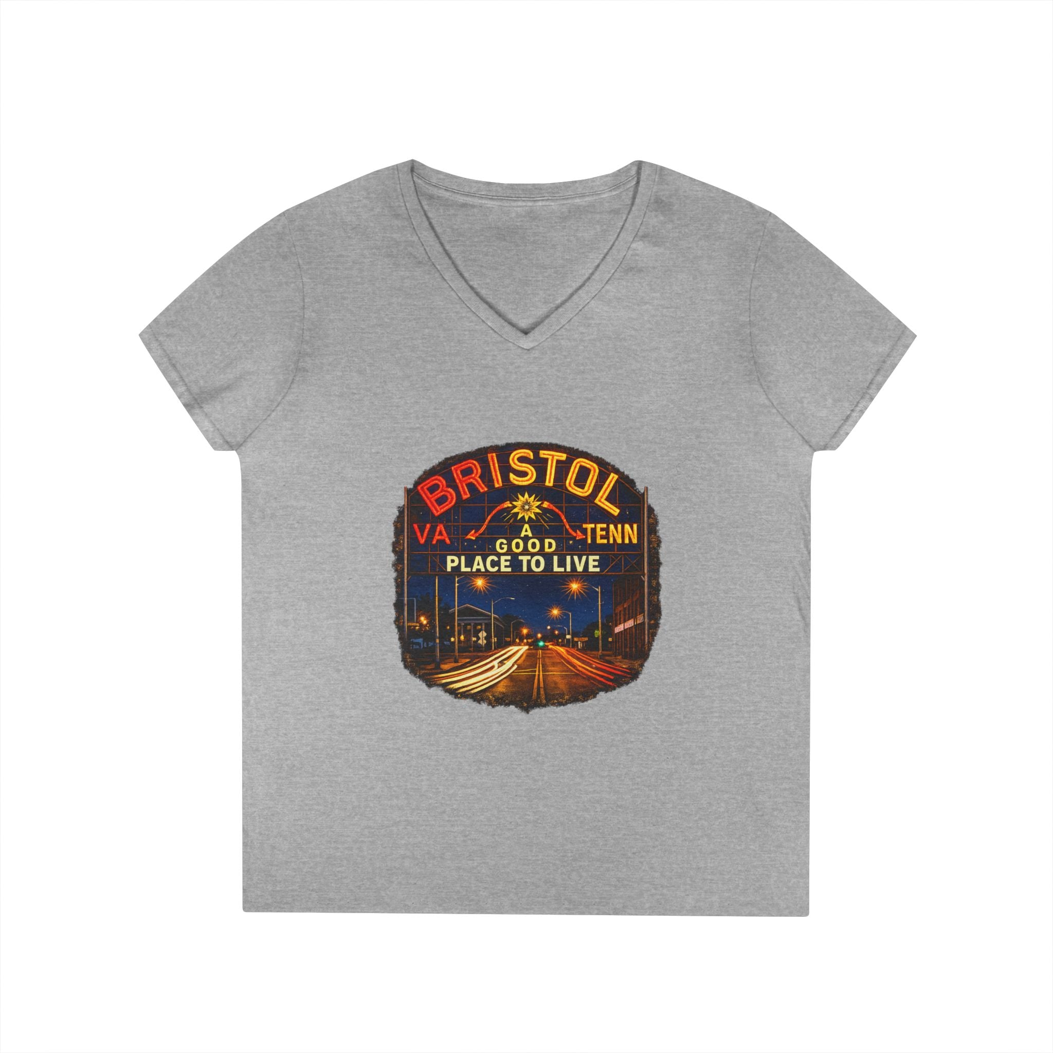 Bristol Sign Ladies' V-Neck T-Shirt