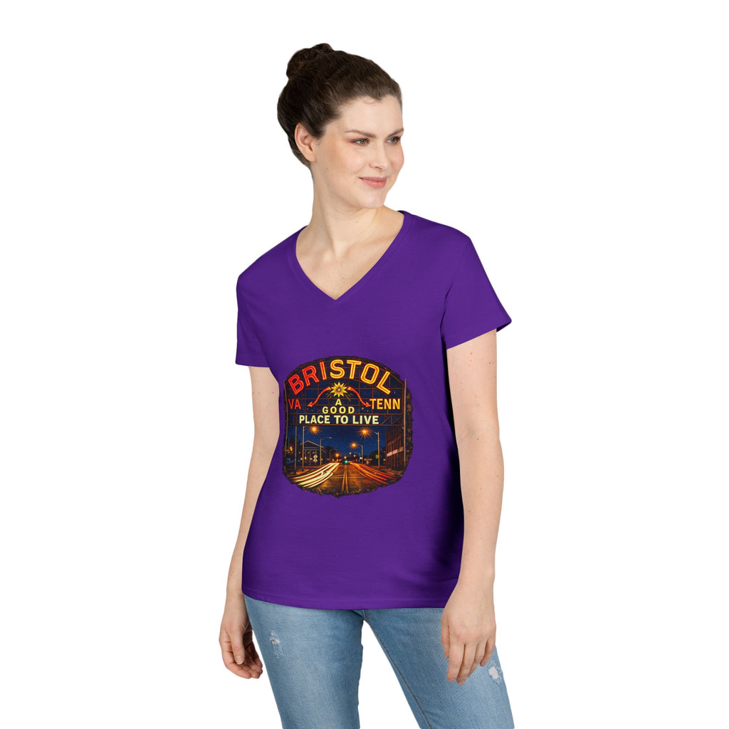 Bristol Sign Ladies' V-Neck T-Shirt
