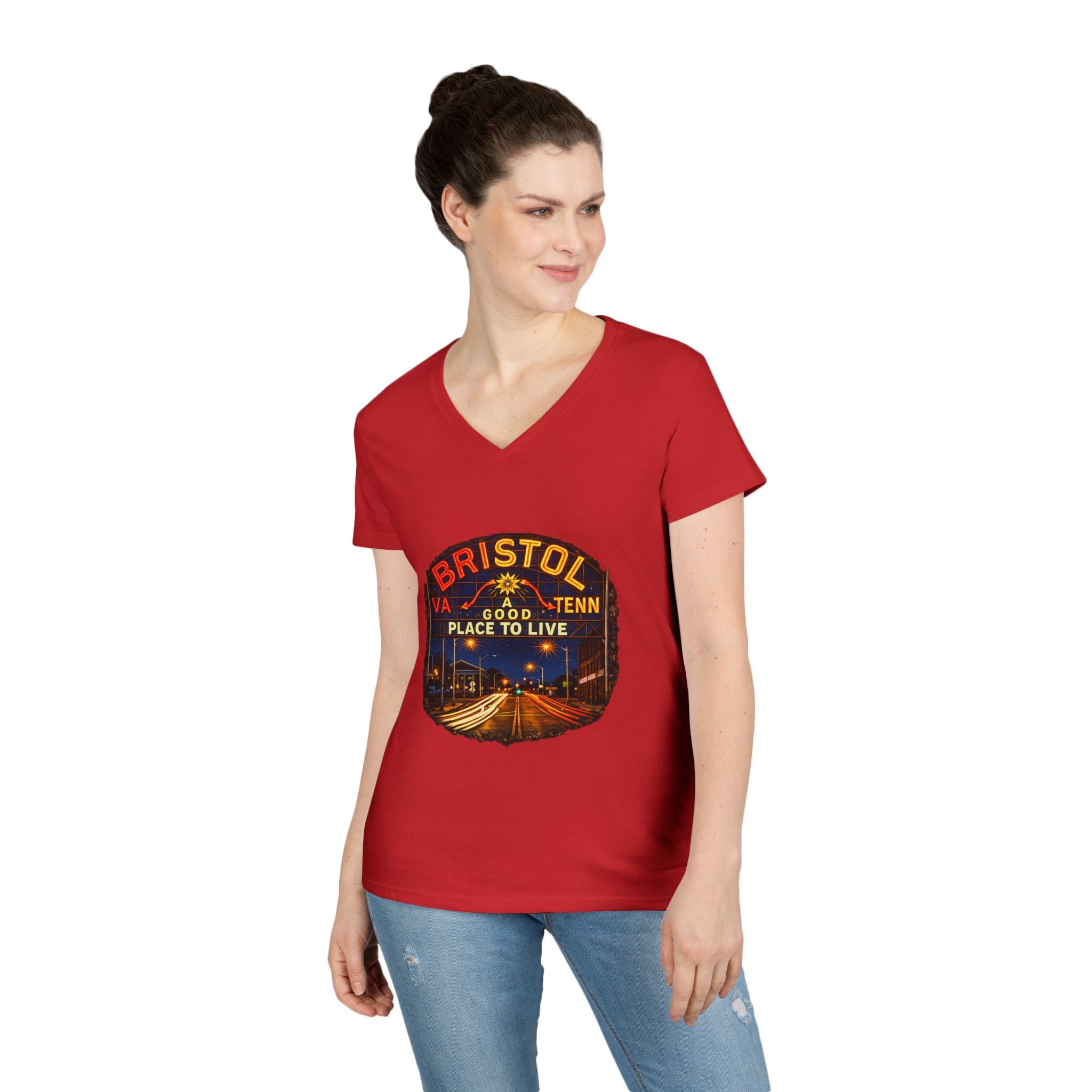 Bristol Sign Ladies' V-Neck T-Shirt