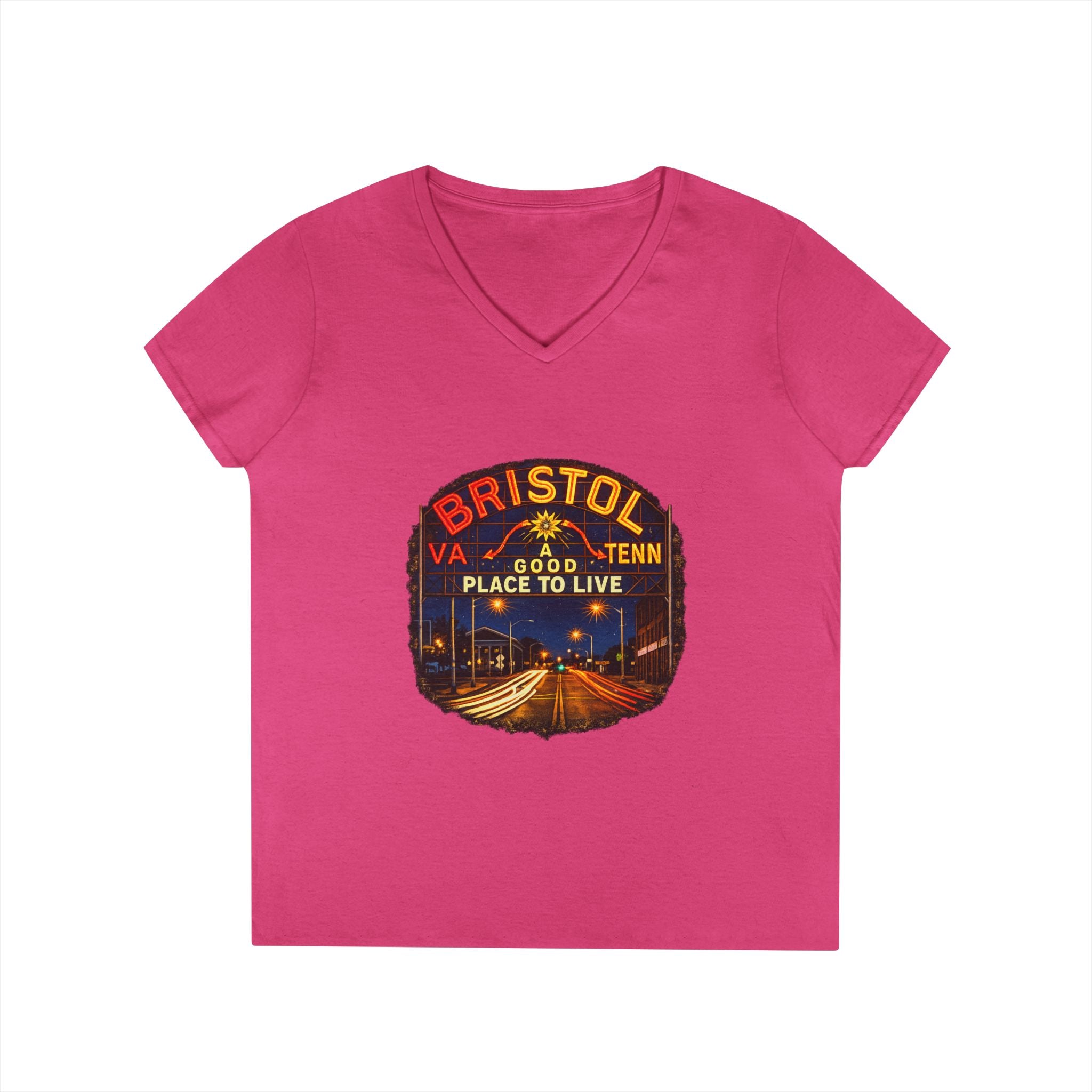 Bristol Sign Ladies' V-Neck T-Shirt