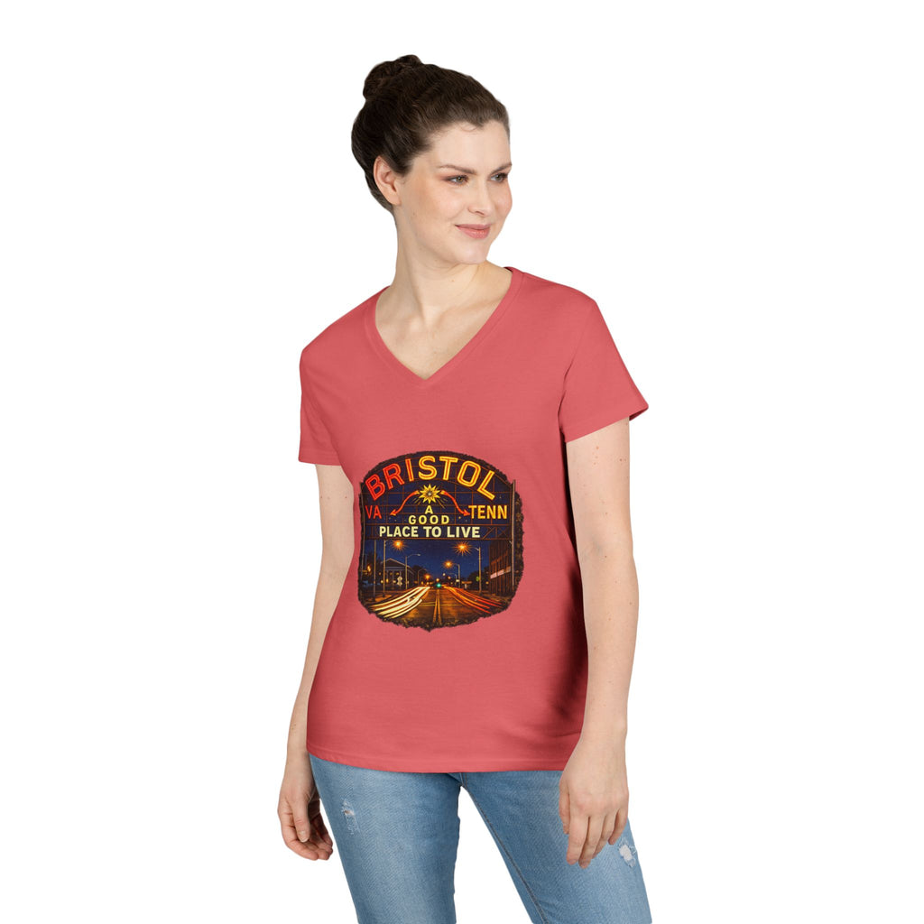 Bristol Sign Ladies' V-Neck T-Shirt